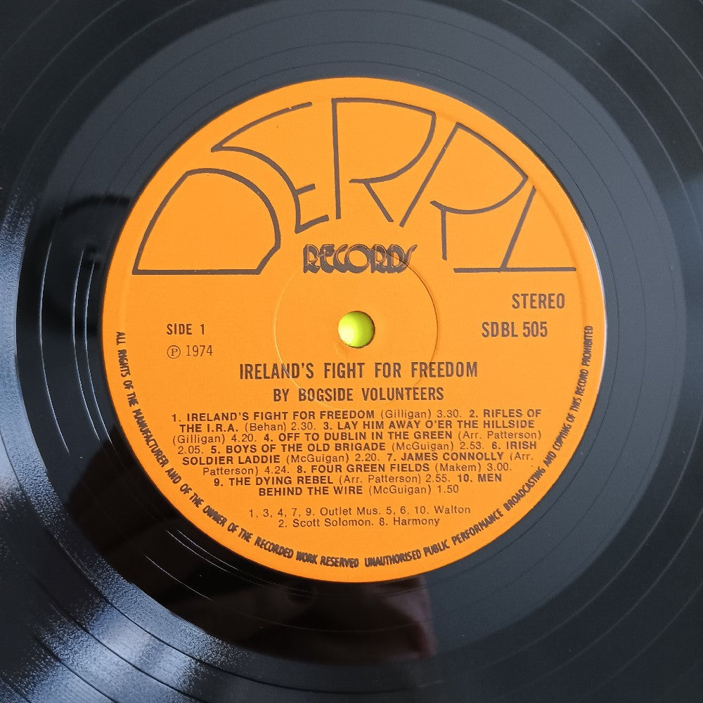 Bogside Volunteers - Ireland's Fight For Freedom UK - 1974 - SDBL 505 - Used - VG++ - Vinyl