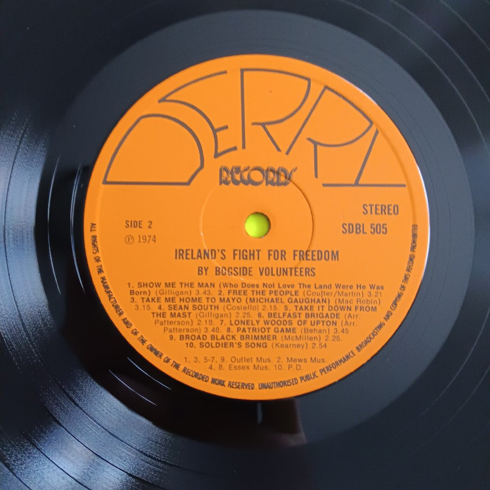 Bogside Volunteers - Ireland's Fight For Freedom UK - 1974 - SDBL 505 - Used - VG++ - Vinyl