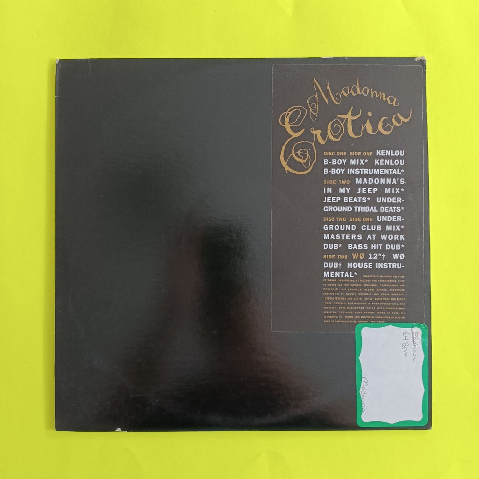 Madonna - Erotica 2x 12" PROMO - 1992 - PRO-A-5860 - Used - VG++ - Vinyl