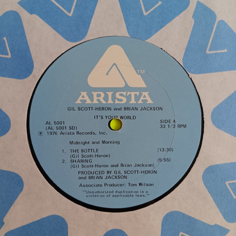 Gil Scott Heron & Brian Jackson - It's Your World - 1976 - AL 5001 - Used - VG++ - Vinyl