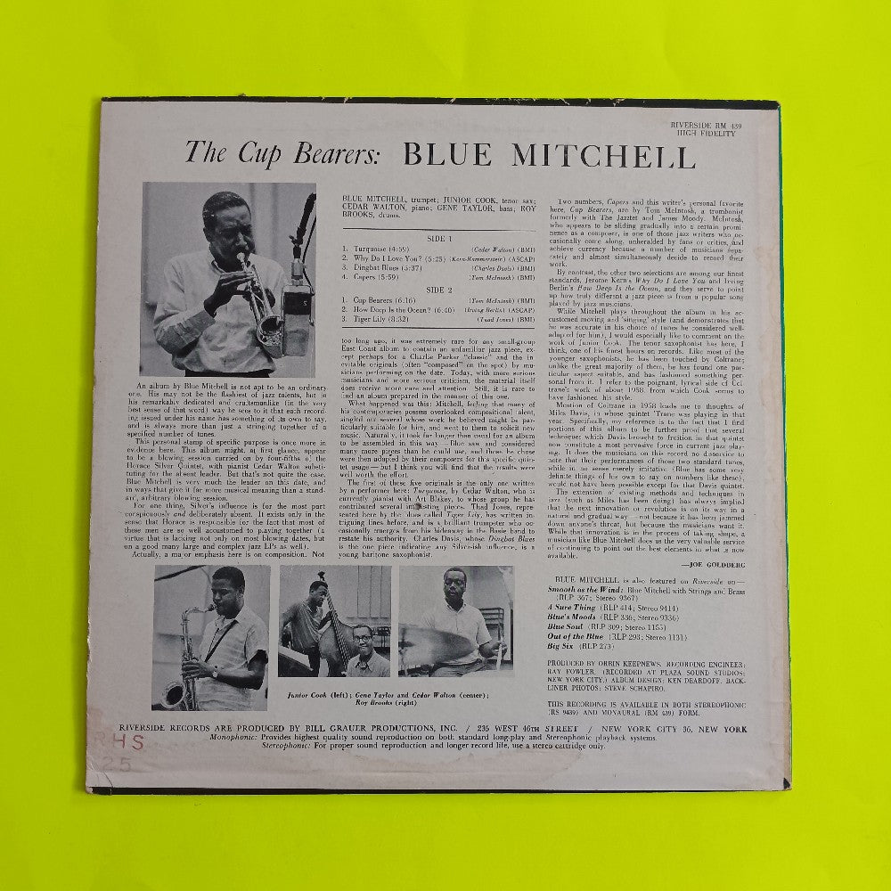 Blue Mitchell - The Cup Bearers OG MONO - 1963 - RM 439 - Used - VG++ - Vinyl