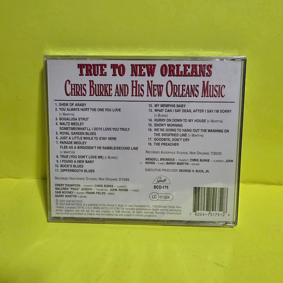 Chris Burke And His New Orleans Music - True To New Orleans / RARE. - 2004 - BCD-175 - New - Sealed - CDs