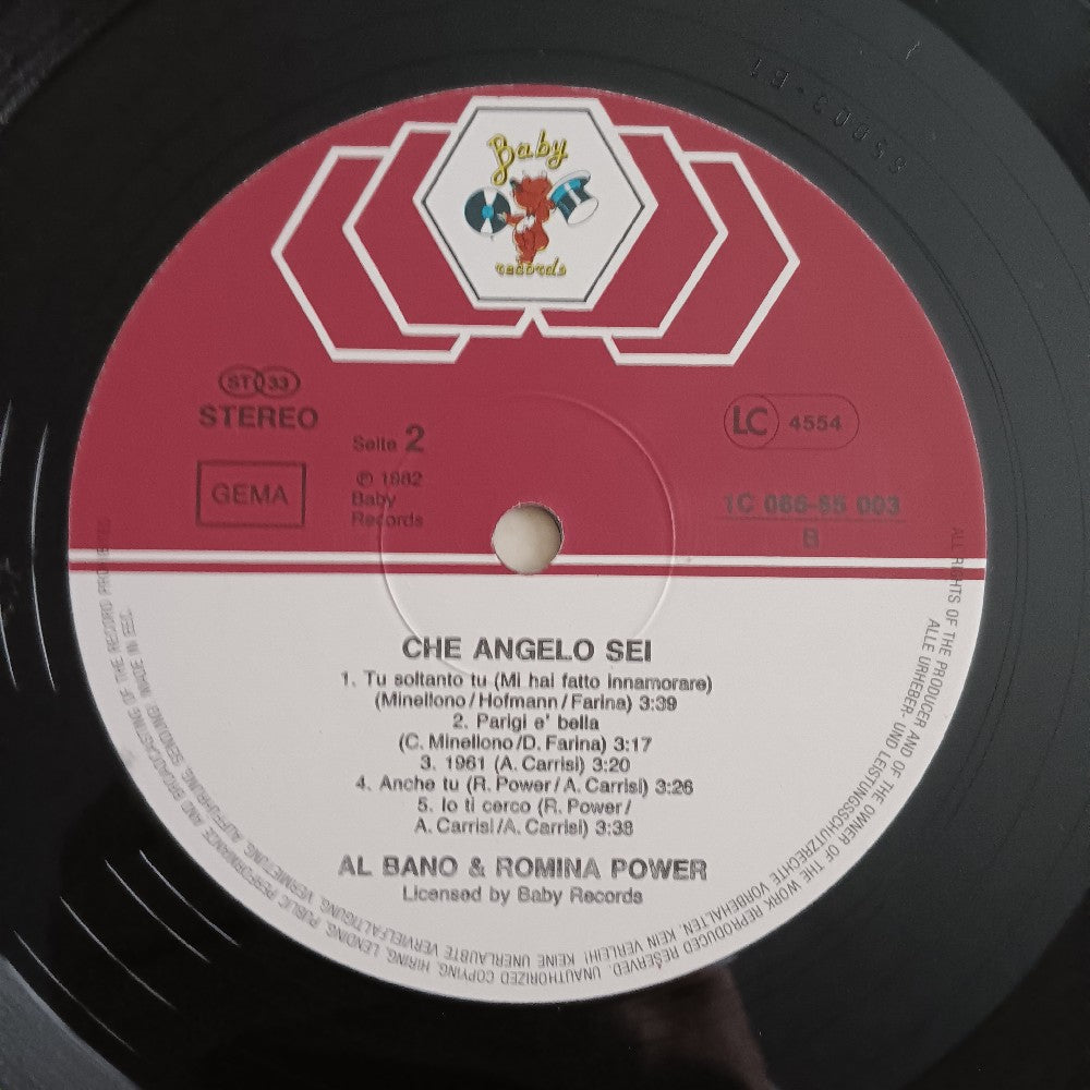 Al Bano & Romina Power - Che Angelo Sei GERMANY - 1982 - 1C 066-65 003 - Used - VG++ - Vinyl