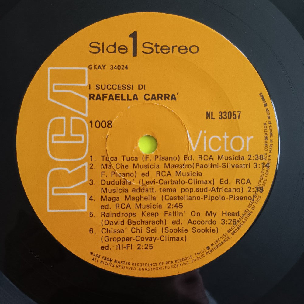 Raffaella Carra - I Successi Di Raffaella TURKEY - 1978 - NL 33057 - Used - VG+ - Vinyl