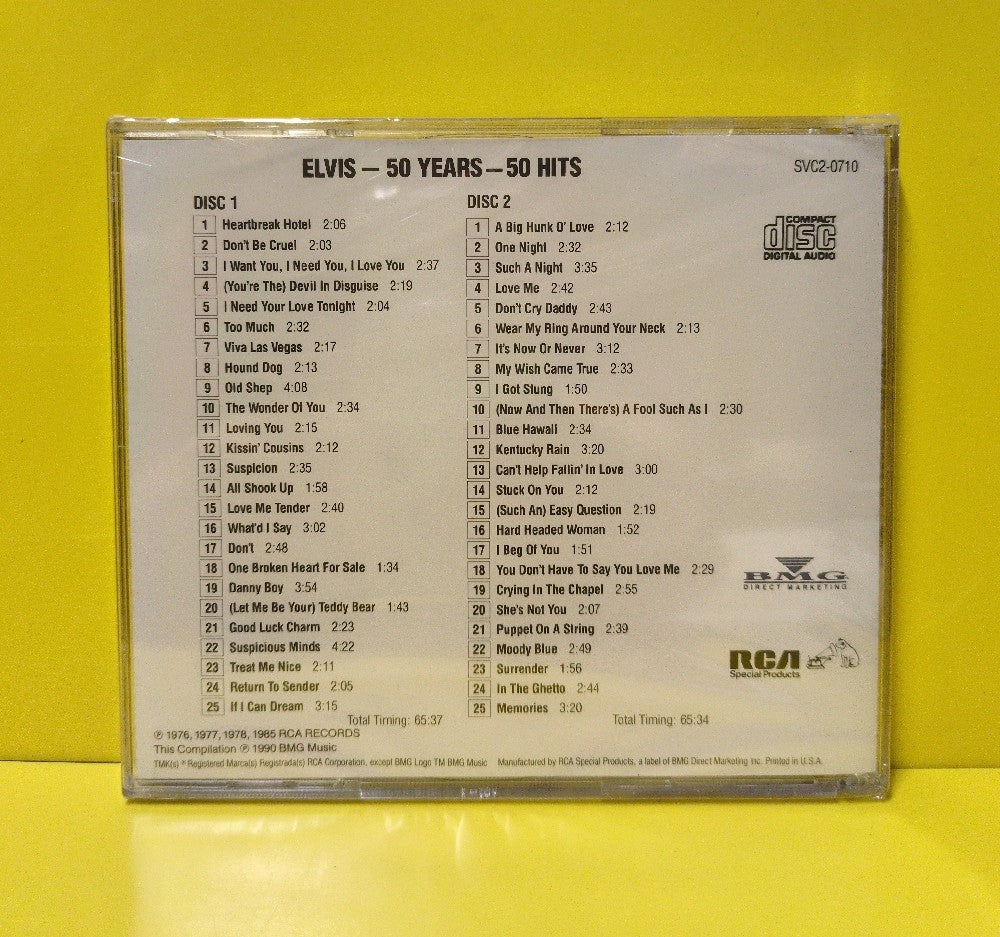 Elvis Presley - 50 Years - 50 Hits - SVC2-0710 - New - Sealed - CDs - 2xCD - Reissue