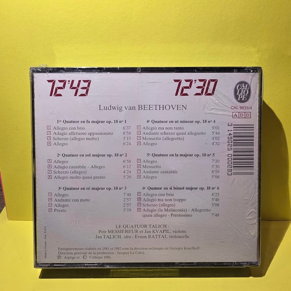 Ludwig van Beethoven, Le Quatuor Talich - Les Six Quatuors Op. 18 - 1986 - CAL 9633/4 - New - Sealed - CDs