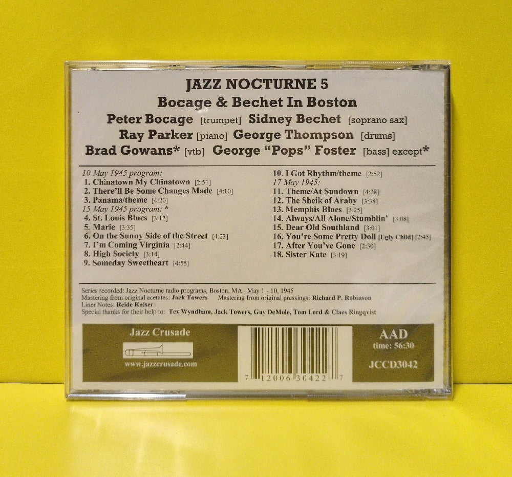 Bocage & Bechet - Jazz Nocturne 5: Bocage & Bechet In Boston - JCCD-3042 - New - Sealed - CDs