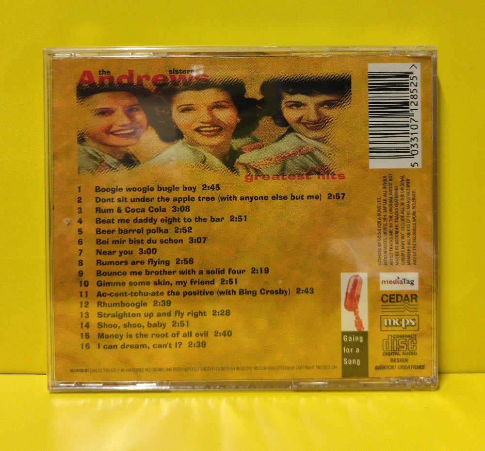 The Andrews Sisters - Greatest Hits - 2000 - GFS285 - New - Sealed - CDs - European Import - Copy Protected