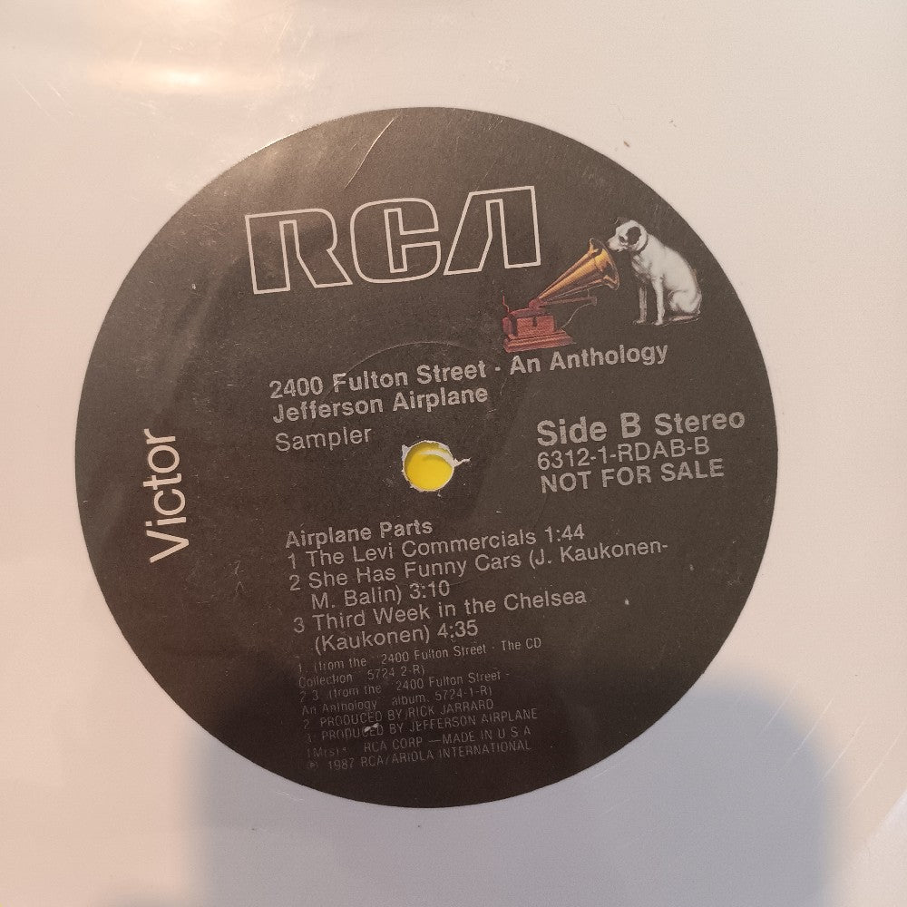 Jefferson Airplane - 2400 Fulton Street WHITE PROMO SAMPLER - 1987 - 6312-1-RDAB - Used - Sealed - Vinyl