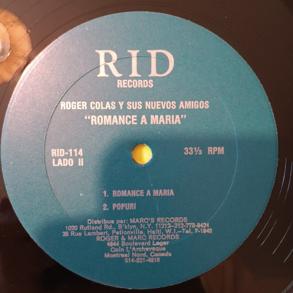 Roger Colas - Romance A Maria HAITI - 1979 - RID-114 - Used - VG++ - Vinyl