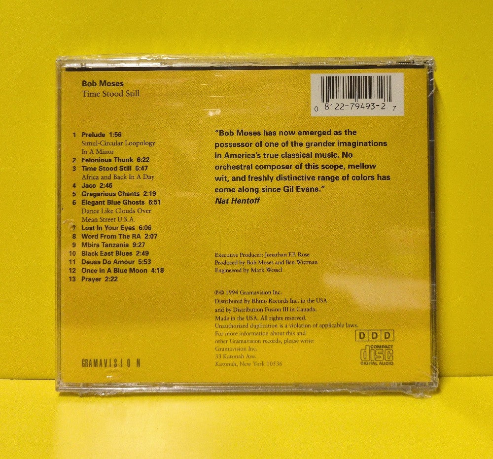 Bob Moses - Time Stood Still - 1994 - R2 79493 - New - Sealed - CDs