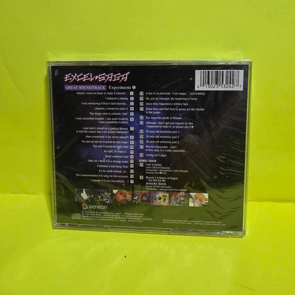 Toshio Masuda - Excel Saga Great Soundtrack Experiment 1 - 2005 - 5324-2 - New - Sealed - CDs