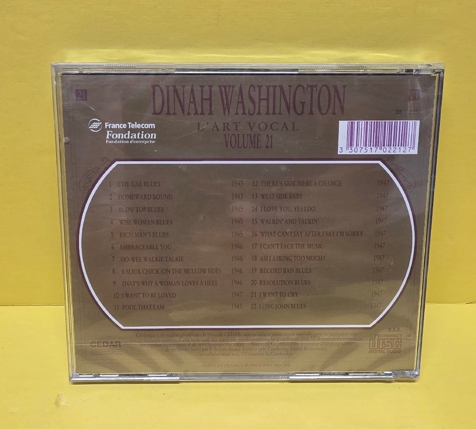 Dinah Washington - La Selection 1943-1947 - 1998 - 21 - New - Sealed - CDs