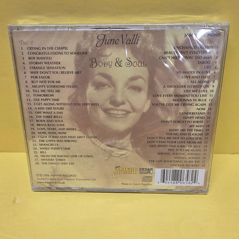 June Valli - Body & Soul - 2006 - JASCD 658 - New - Sealed - CDs