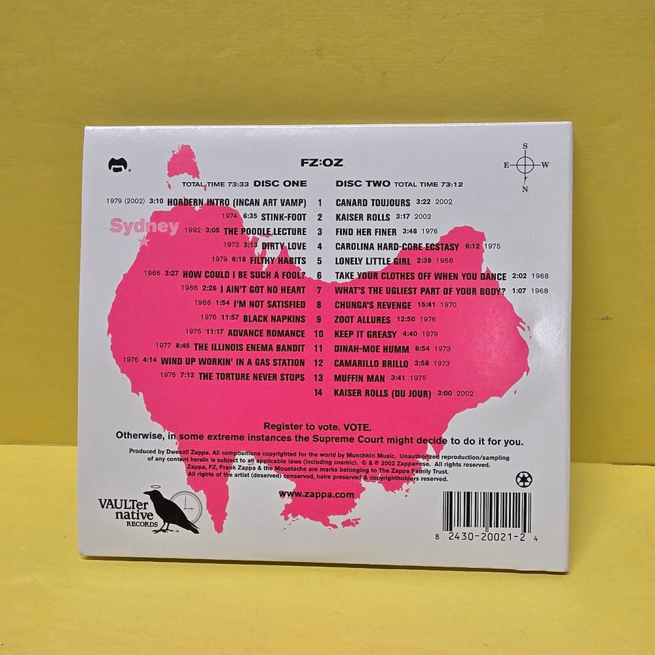 Zappa - FZ:OZ - 2002 - VR 2002-1 - Used - VG++ - CDs