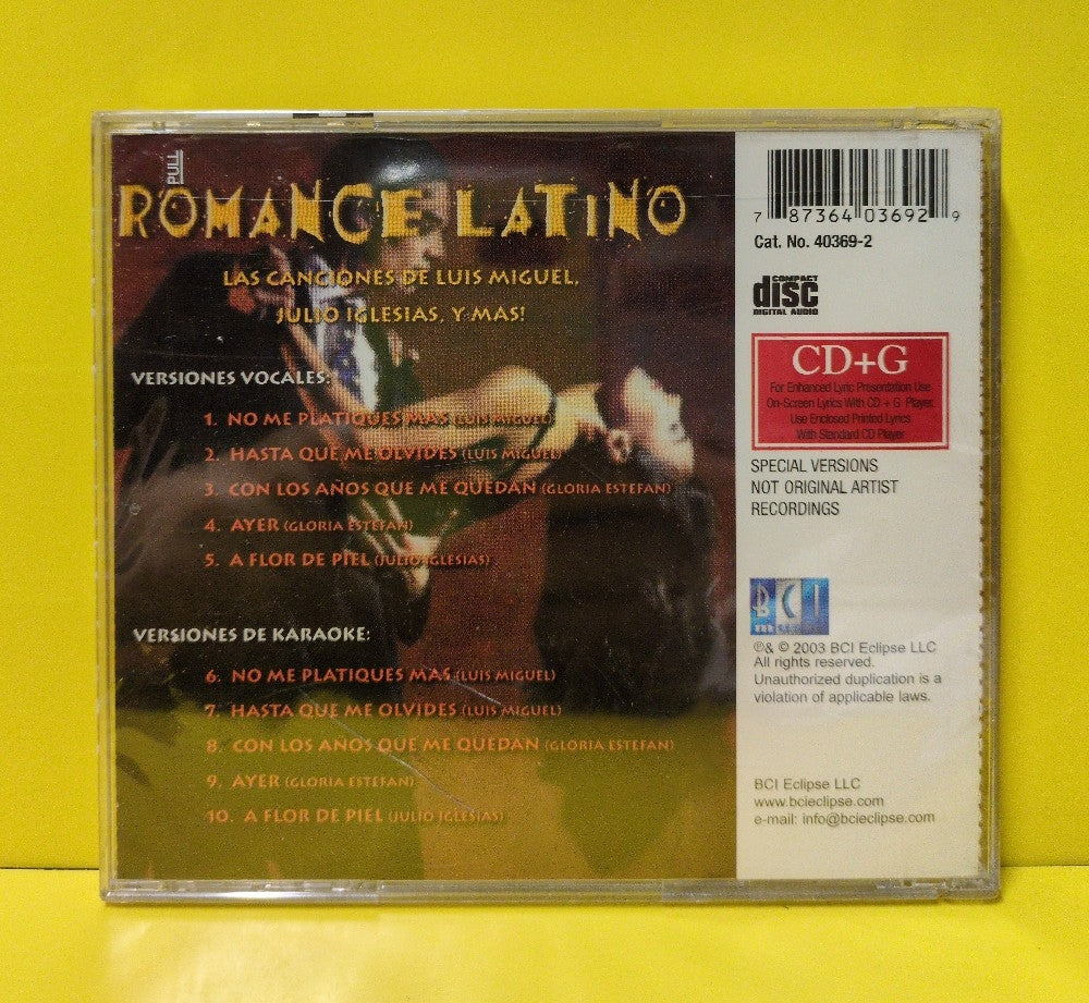 Various - Karaoke Latino - Romance Latino - 2003 - 40369-2 - New - Sealed - CDs