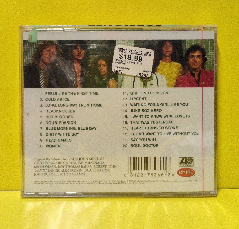 Foreigner - Complete Greatest Hits - 2002 - R2 78266 - New - Sealed - CDs - Remastered