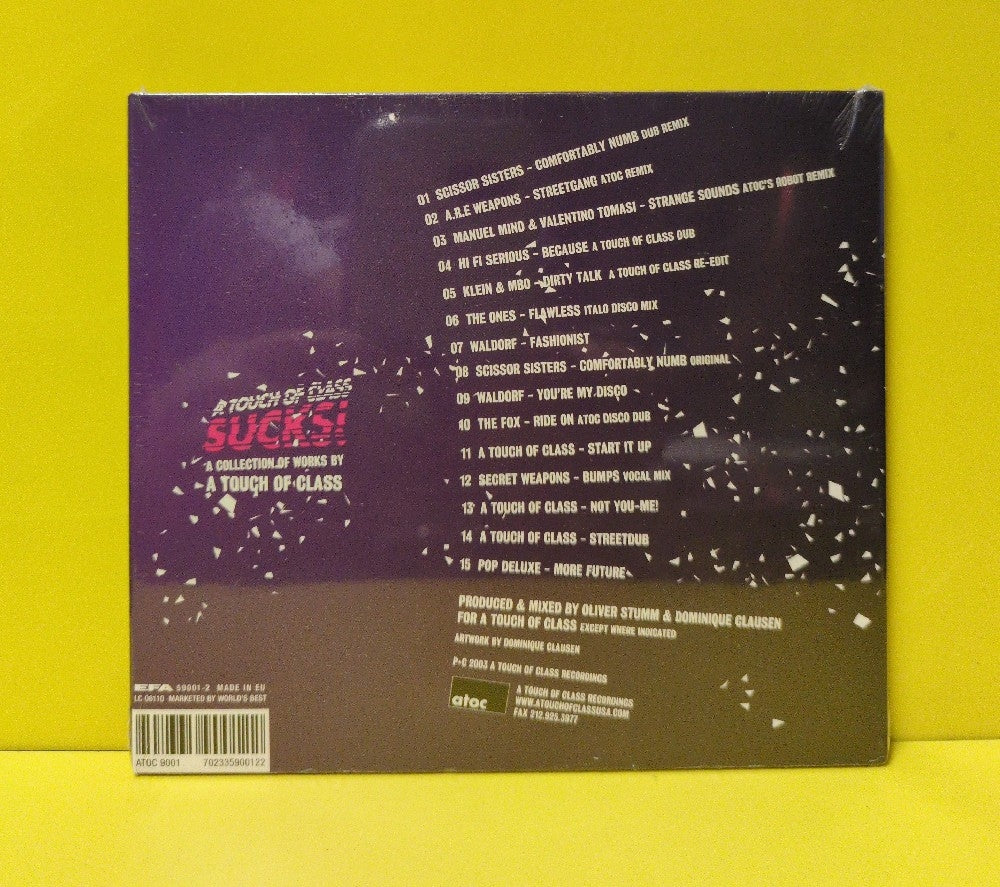 Various - A Touch Of Class Sucks! - 2003 - ATOC 9001-2 - New - Sealed - CDs