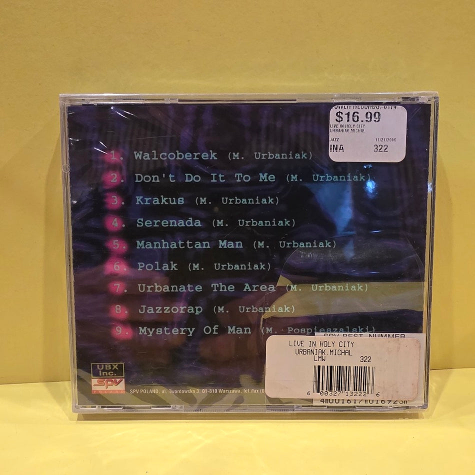 Michal Urbaniak - Live In Holy City - 1996 - SPV 0032 - New - Sealed - CDs
