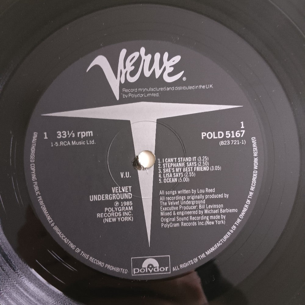 The Velvet Underground - VU UK With Insert - 1985 - POLD 5167 - Used - VG++ - Vinyl