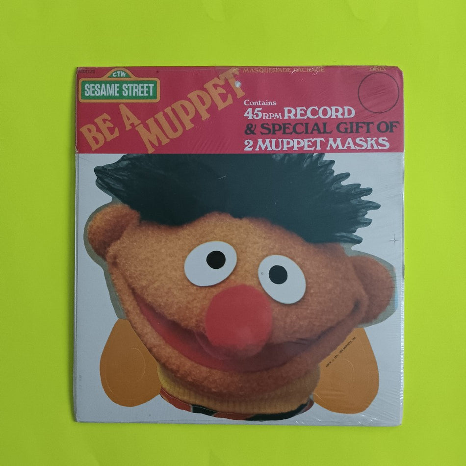Sesame Street Muppets Masquarade - Bert & Ernie Masks And 45 Record - 1978 - MM129 - New - Sealed - Vinyl
