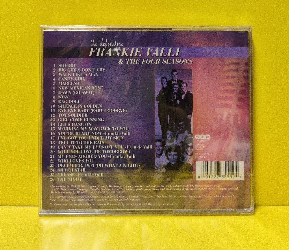 Frankie Valli & The Four Seasons - The Definitive Frankie Valli & The Four Seasons - 2001 - 812273555-2 - New - Sealed - CDs - European Import