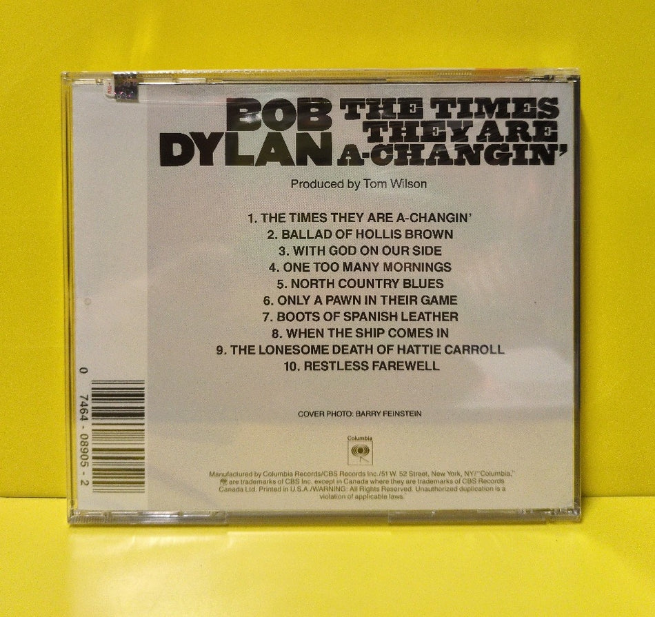 Bob Dylan - The Times They Are A-Changin' - CK 8905 - New - Sealed - CDs - Reissue
