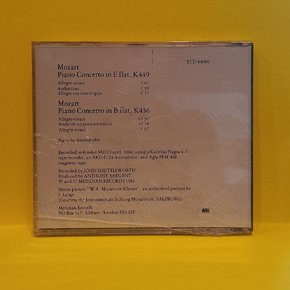 Diana Ambache / Mozart / Adrian Levine - Piano Concertos K 449 & K 456 - ECD 84086 - New - Sealed - CDs