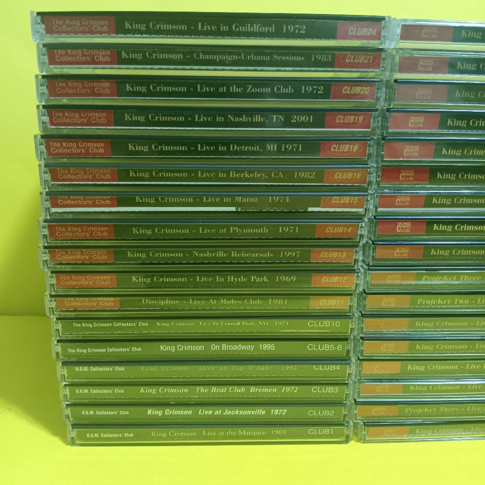 King Crimson - Crimson Club Live CD Lot Of 34x - CLUB1 - CLUB46 - Used - EX - CDs