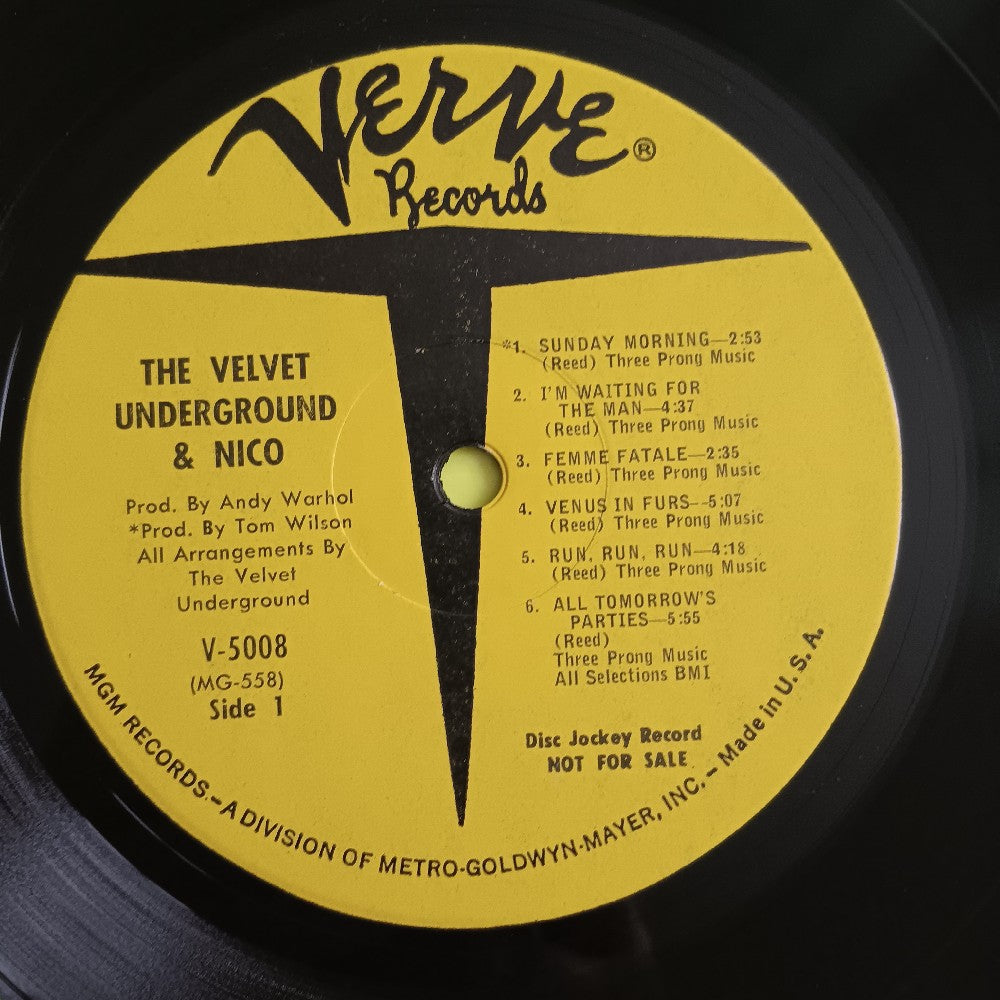 Velvet Underground & Nico - Self Titled PROMO MONO - 1967 - V-5008 - Used - VG++ - Vinyl