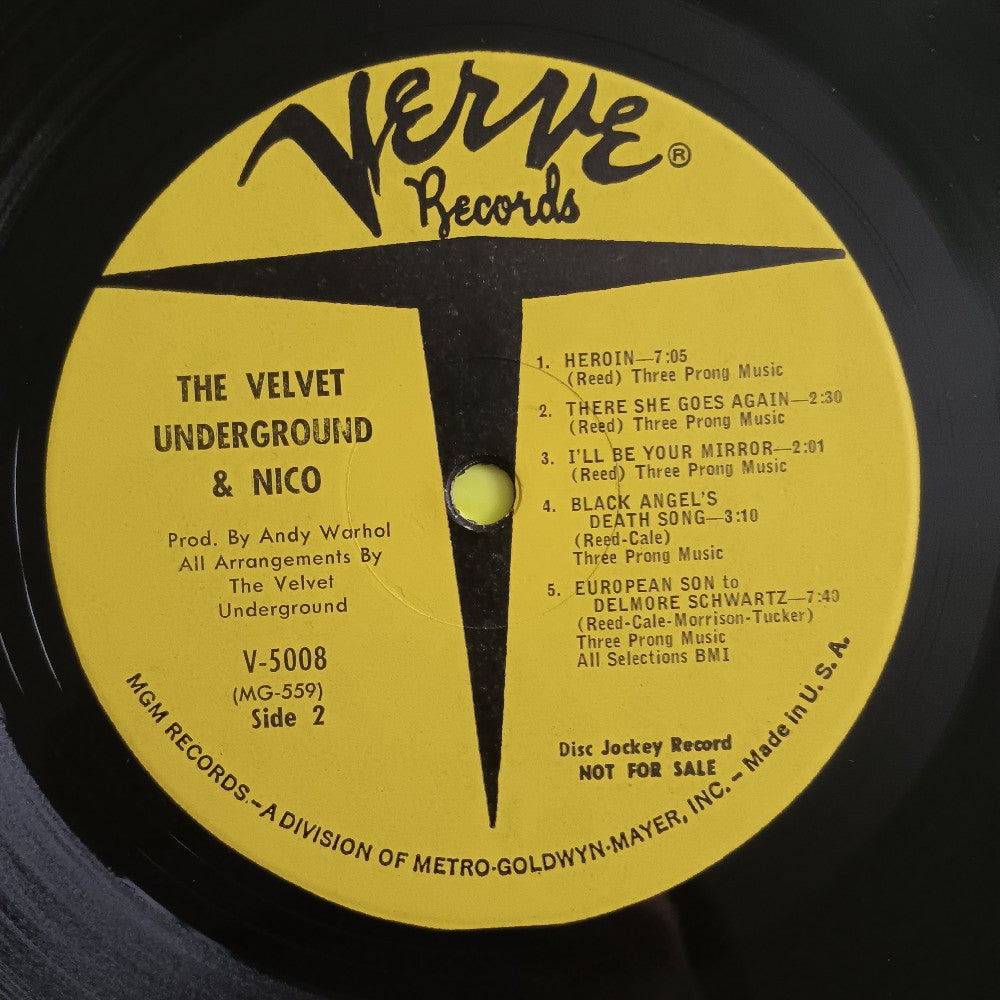 Velvet Underground & Nico - Self Titled PROMO MONO - 1967 - V-5008 - Used - VG++ - Vinyl