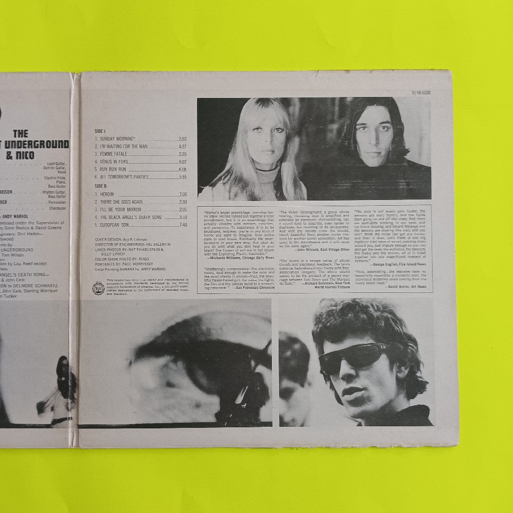 Velvet Underground & Nico - Self Titled PROMO MONO - 1967 - V-5008 - Used - VG++ - Vinyl