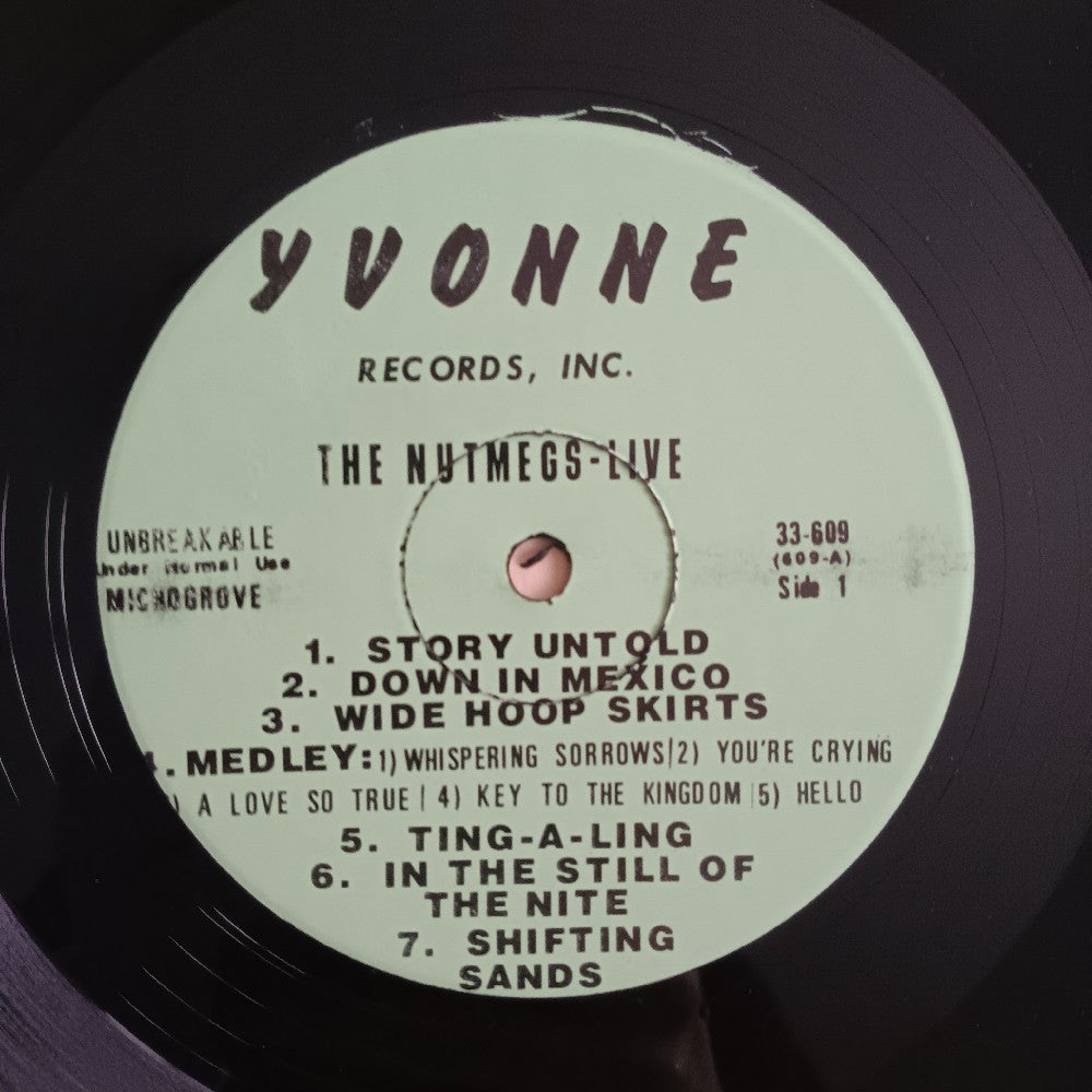 The Nutmegs - Live - 1973 - Yvonne 609 - Used - VG++ - Vinyl