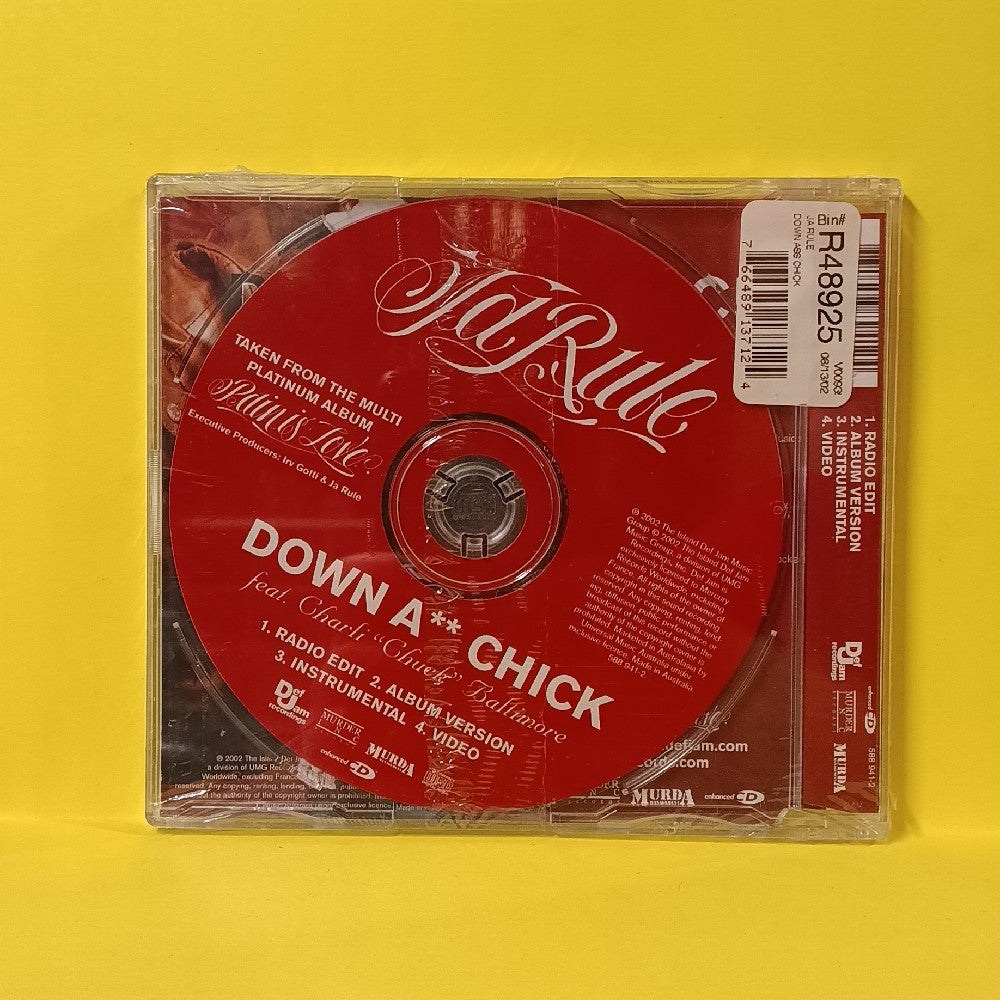 Ja Rule &Charli "Chuck" Baltimore - Down A** Chick - 2002 - 588 941-2 - New - Sealed - CDs