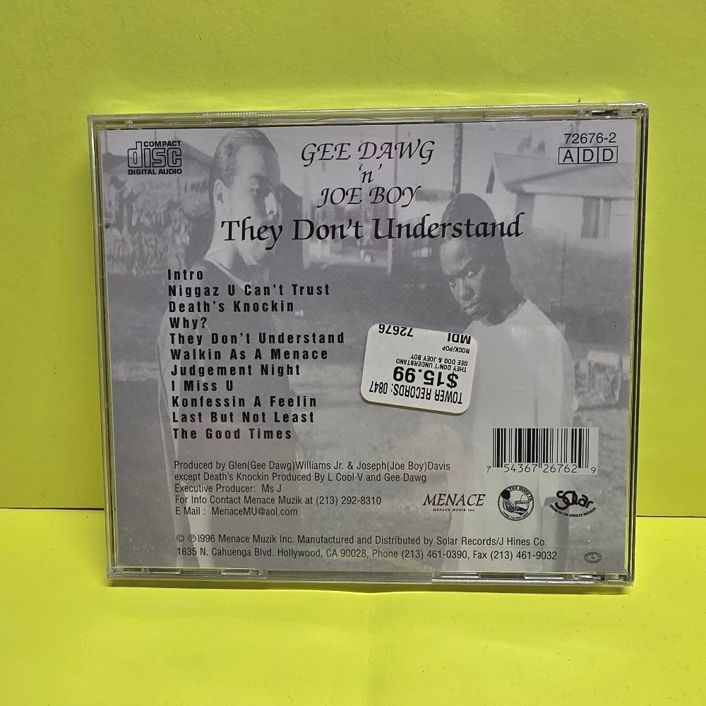 Gee Dawg 'n' Joe Boy - They Don't Understand - 1996 - 72676-2 - New - Sealed - CDs