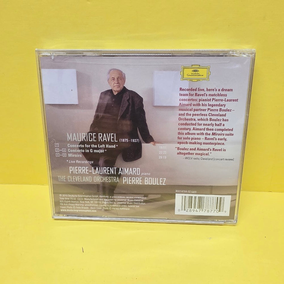 Pierre-Laurent Aimard, Ravel The Cleveland Orchestra, Pierre Boulez - The Piano Concertos / Miroirs - 2010 - B0014764-02 - New - Sealed - CDs
