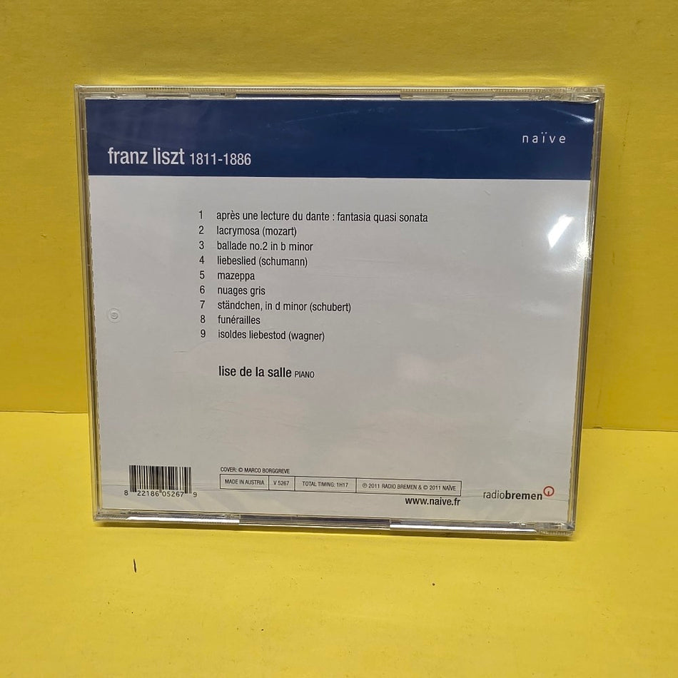 Liszt, Lise De La Salle - Liszt - 2011 - V 5267 - New - Sealed - CDs