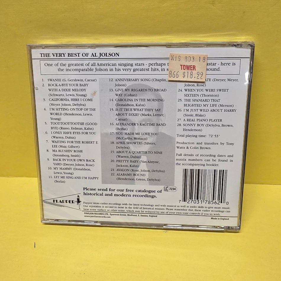 Al Jolson - The Very Best Of Al Jolson - 2002 - PAST CD 7856 - New - Sealed - CDs