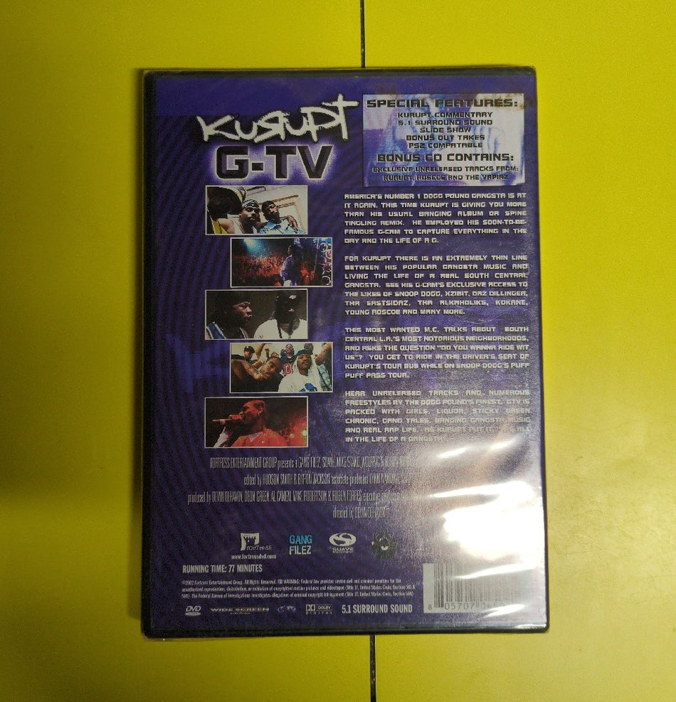 Kurupt - G-TV - 2002 - 04509 - New - Sealed - CDs - DVD/CD Set