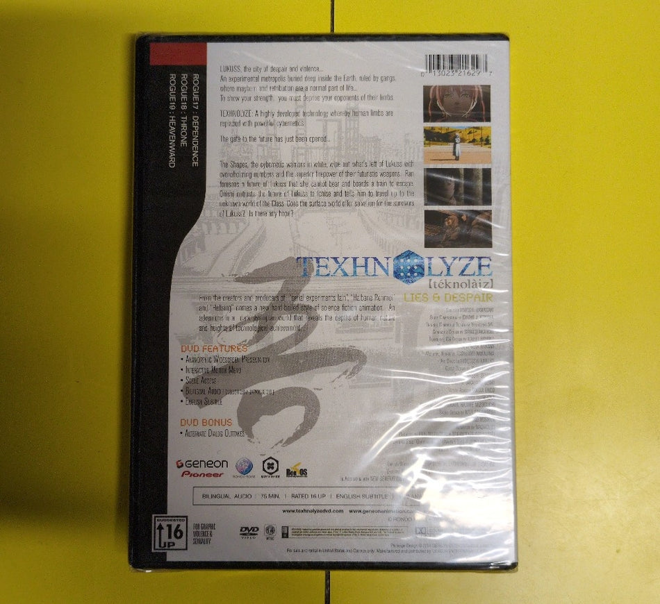 Texhnolyze: Lies & Despair - 2004 - New - DVDs & Blu-Rays