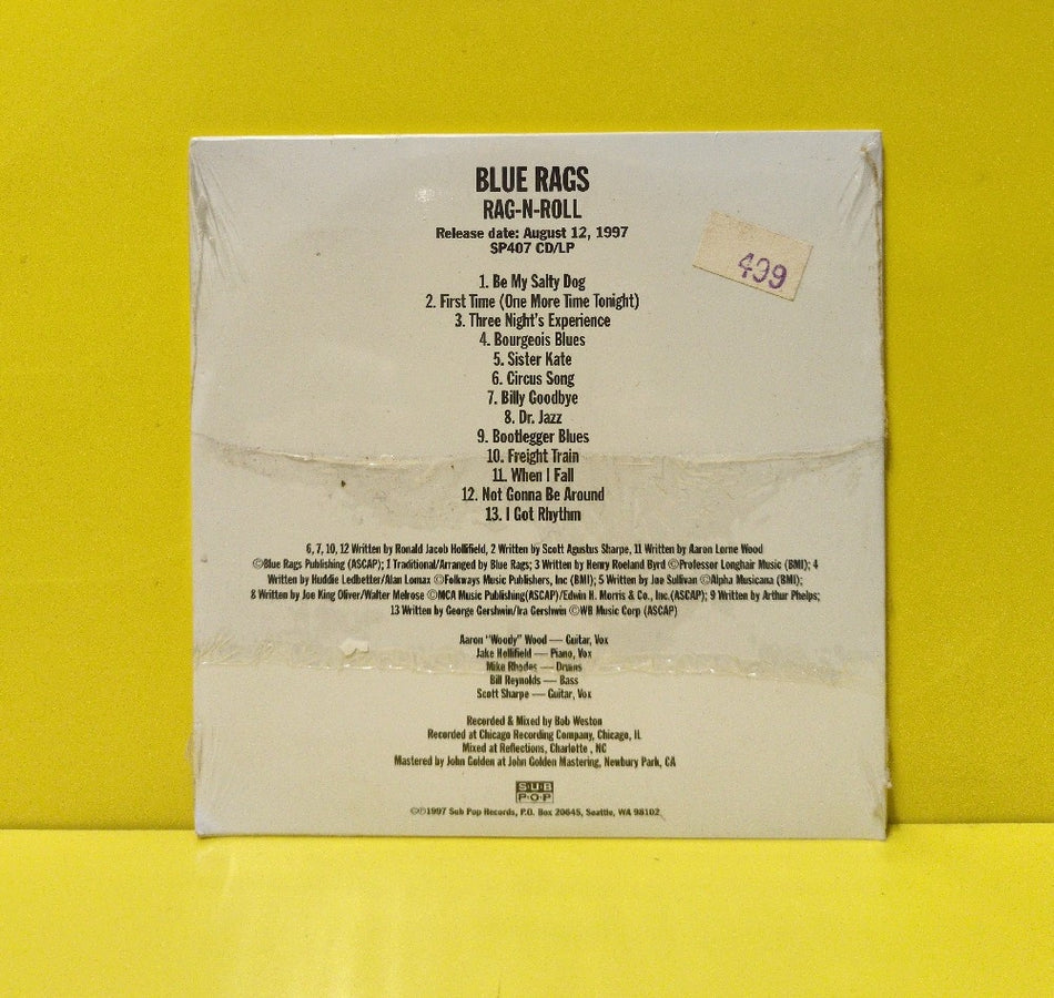 Blue Rags - Rag-N-Roll - 1997 - SP407 - New - Sealed - CDs - Promo