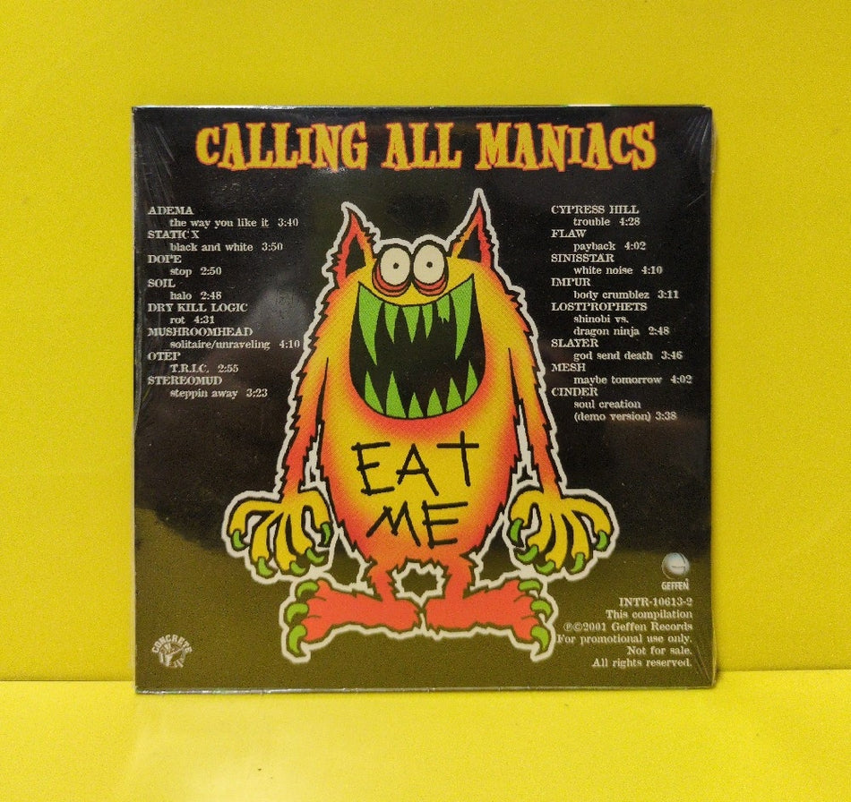 Various - Calling All Maniacs - 2001 - INTR-10613-2 - New - Sealed - CDs - Promo