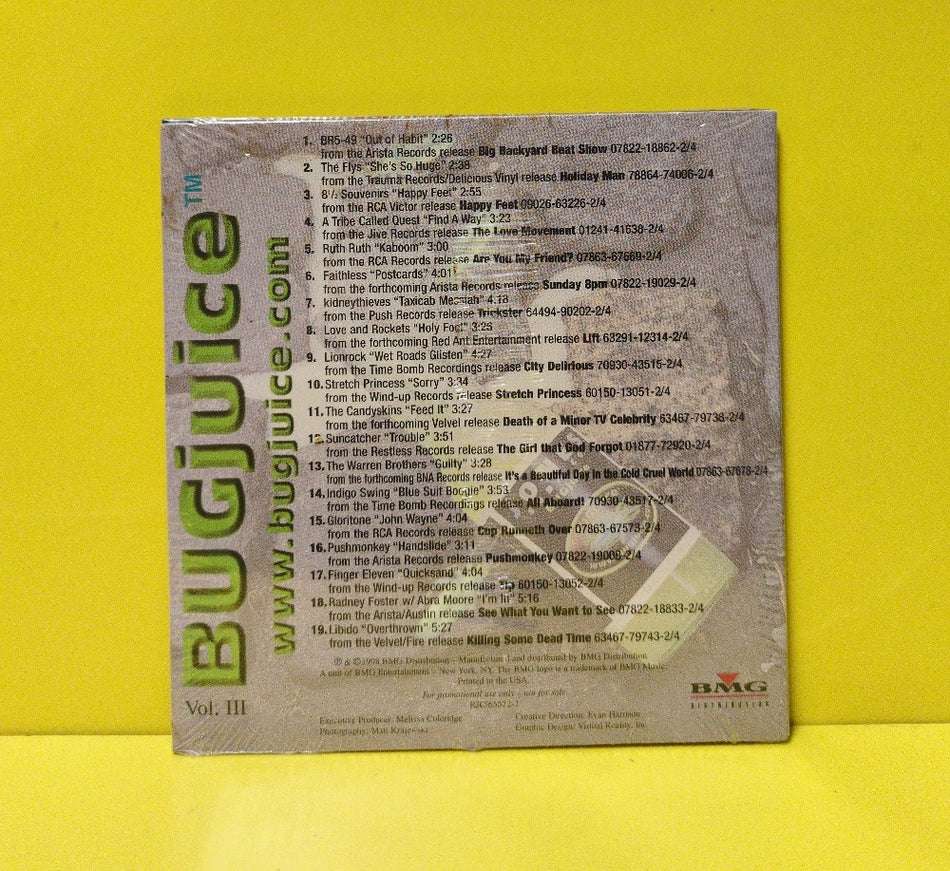 Various - Bugjuice Vol. III - 1998 - RJC-65572-2 - New - Sealed - CDs - Promo
