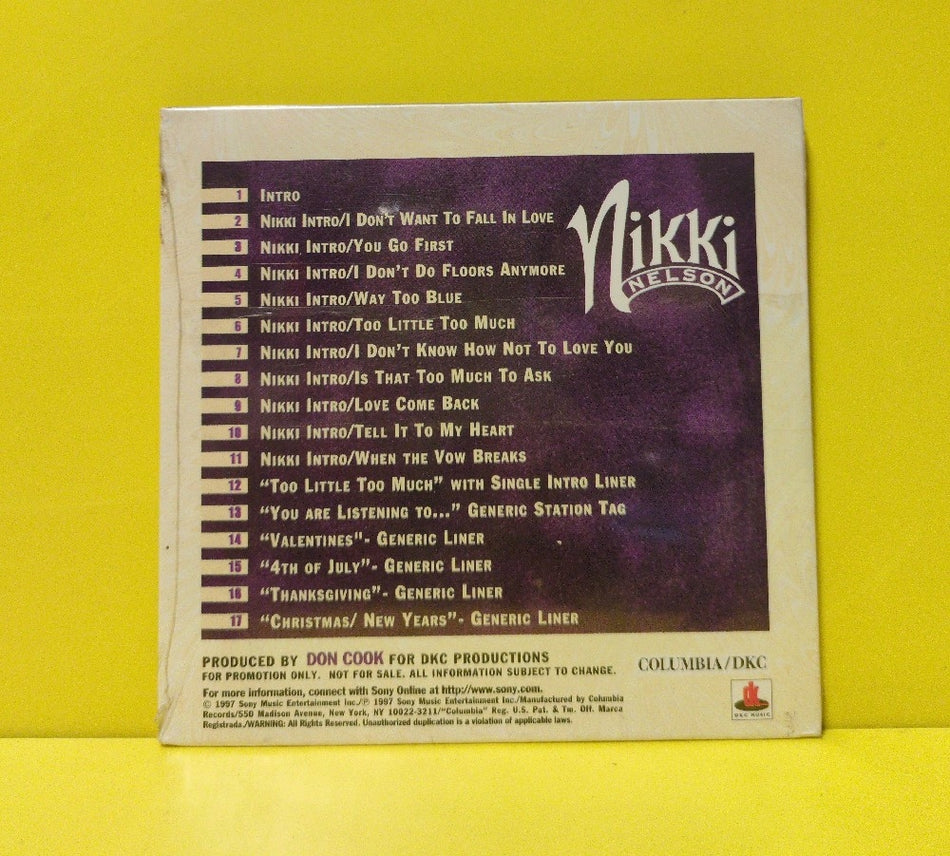 Nikki Nelson - Special Advance CD - 1997 - CSK 9729 - New - Sealed - CDs - Promo