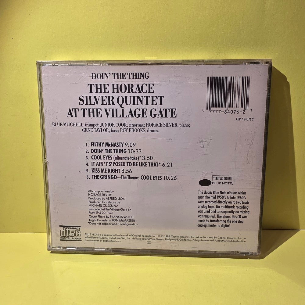 The Horace Silver Quintet - Doin' The Thing - 1988 - CDP 7 84076 2 - Used - NM - CDs