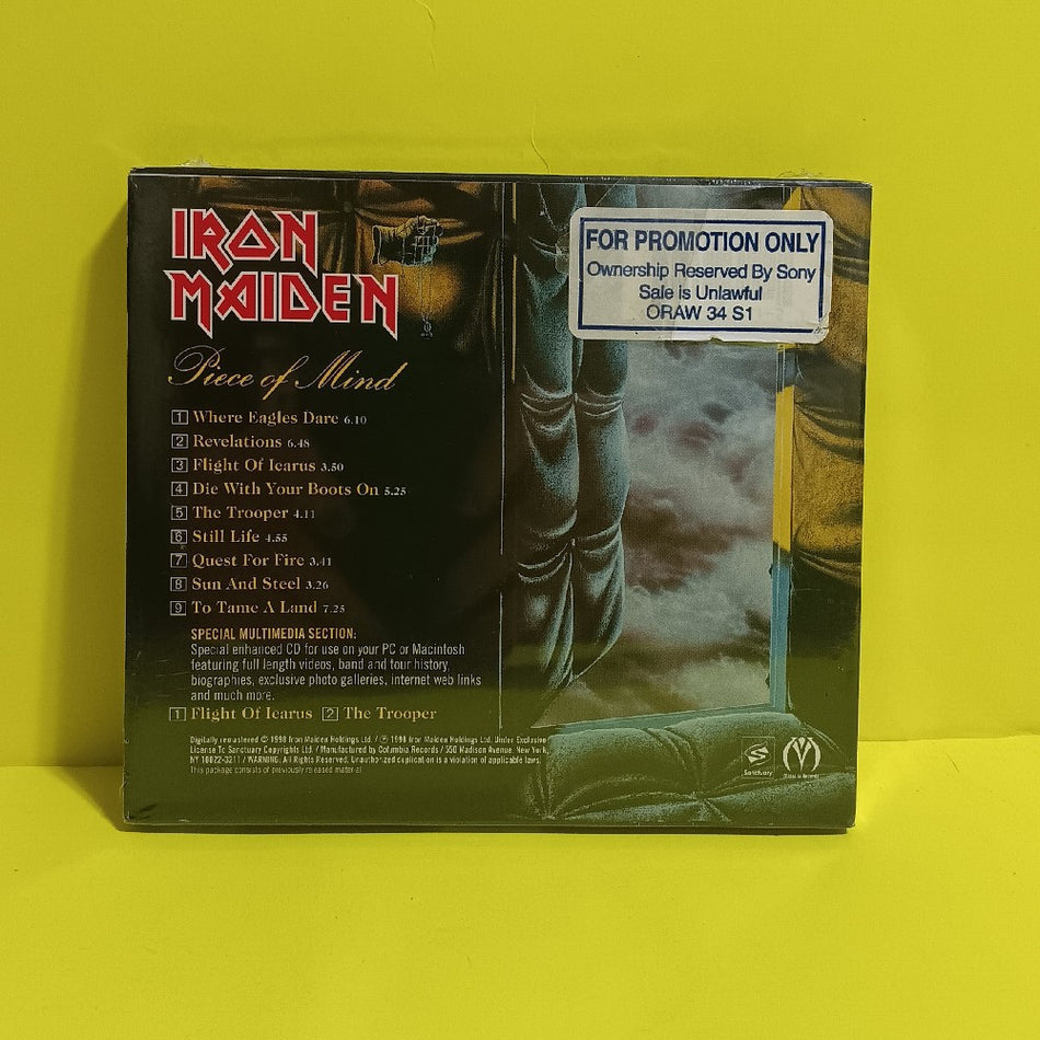 Iron Maiden - Piece Of Mind Enhanced Slip Case Promo CD - 2002 - CK 86211 - New - Sealed - CDs