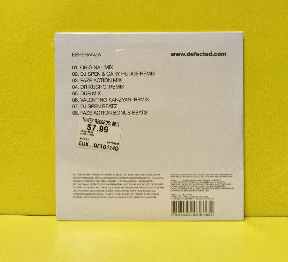Chus & Penn - Esperanza - 2005 - DFTD114CDS - New - Sealed - CDs - Maxi-Single - UK Import