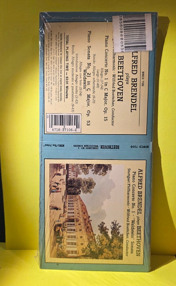 Alfred Brendel - Beethoven: Concerto No. 1, Waldstein Sonata / Long Box - 1986 - MWCD 7106 - New - Sealed - CDs