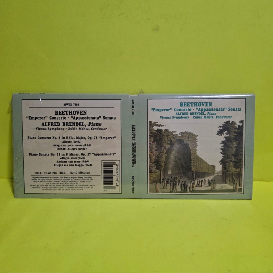 Alfred Brendel / Beethoven - Emperor Concerto / Appassionata Sonata - 1986 - MWCD 7108 - New - Sealed - CDs