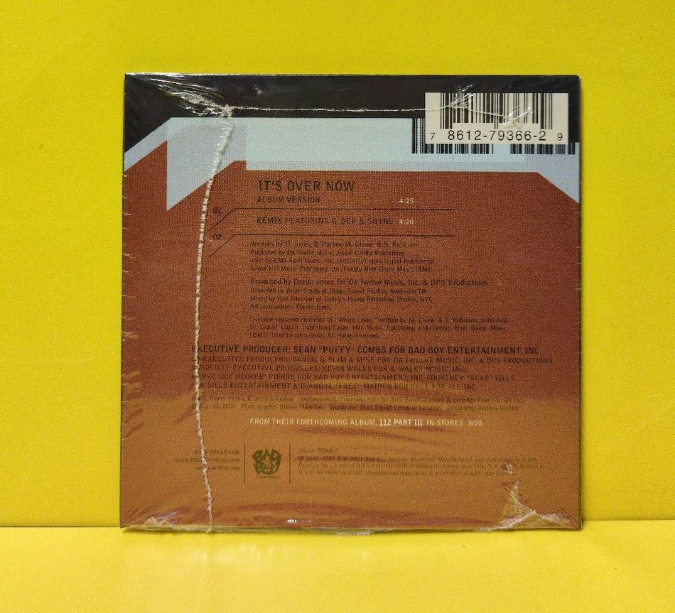 112 - It's Over Now - 2001 - 78612-79366-2 - New - Sealed - CDs - CD Single